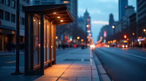Effet durable d'un abri bus métallique sur la protection des voyageurs